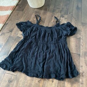 TORRID 0 (12) Elegant Black Off-Shoulder Women's Top EUC